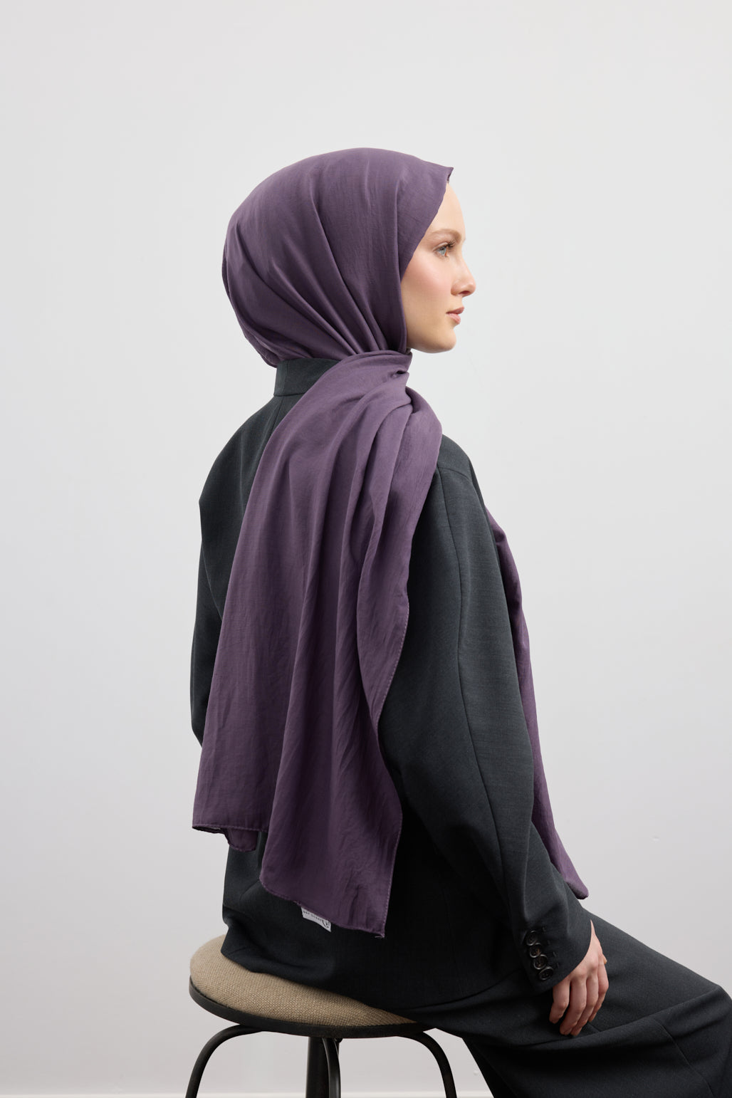 Organik Crash Şal Eflatun