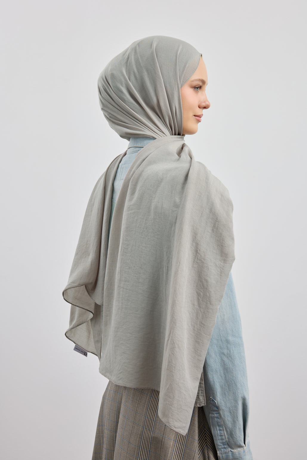 Organik Crash Şal Gri