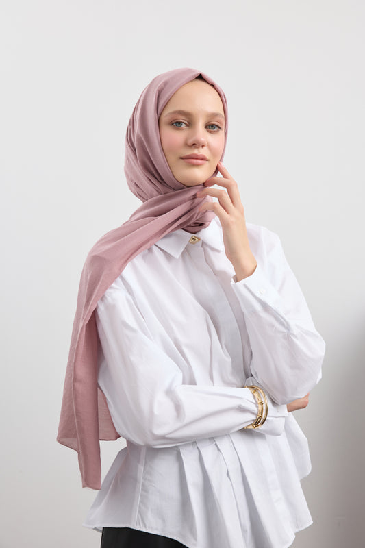 Organik Crash Şal Gül Kurusu