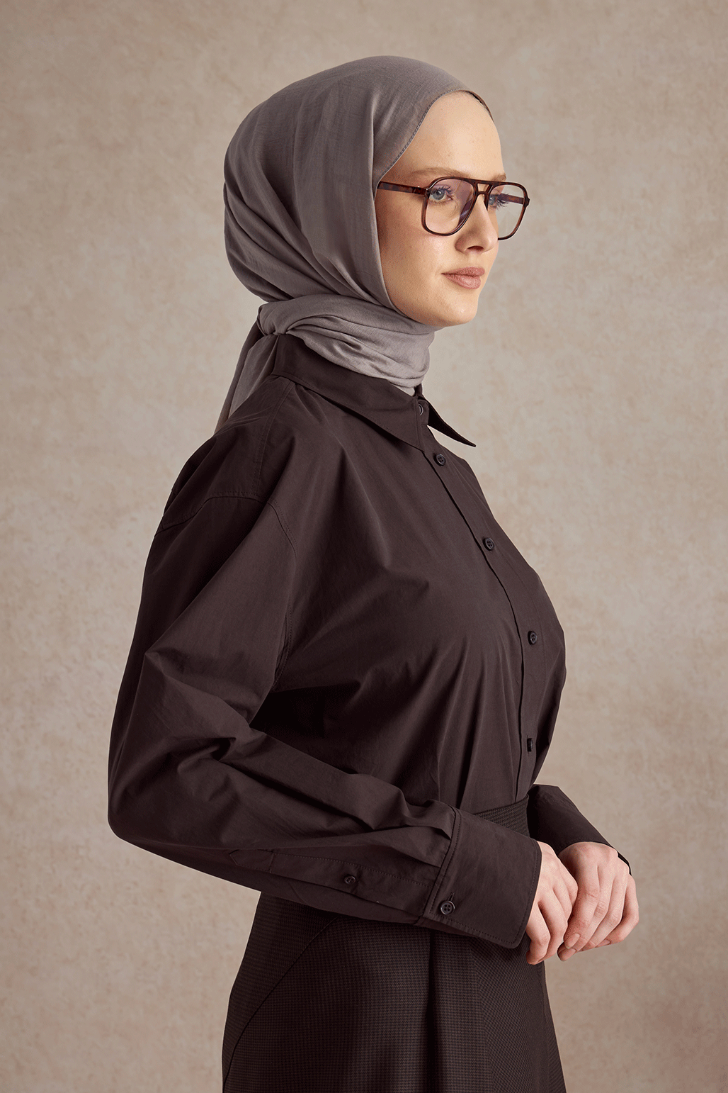 Organik Crash Şal Küllü Gri