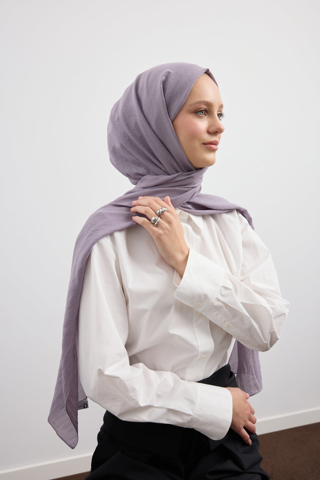 Organik Crash Şal Lavanta