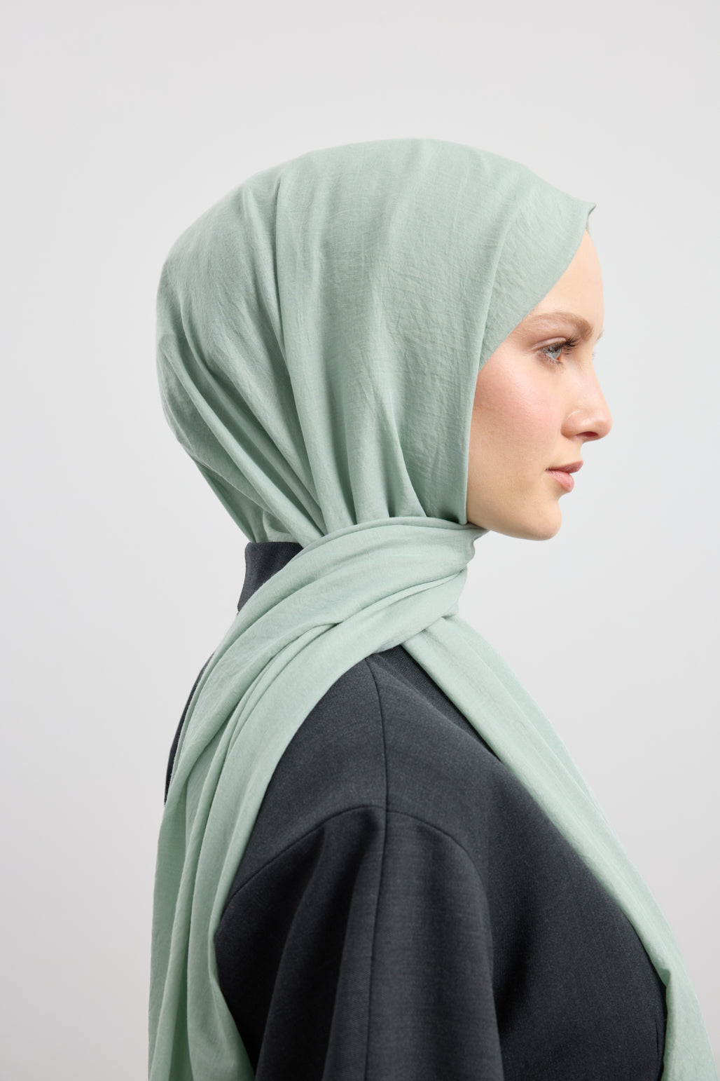 Organik Crash Şal Mint