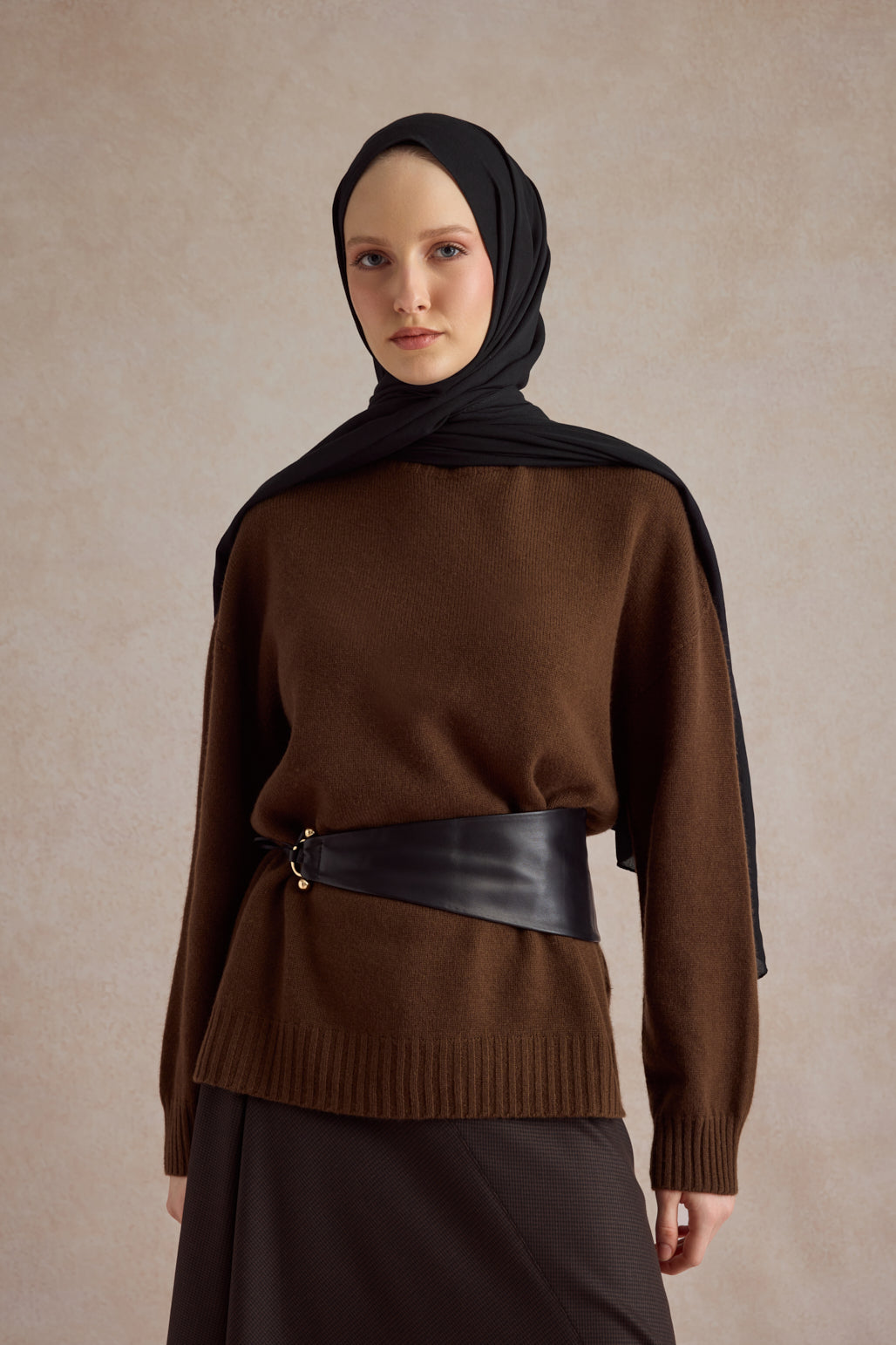 Organik Crash Şal Siyah