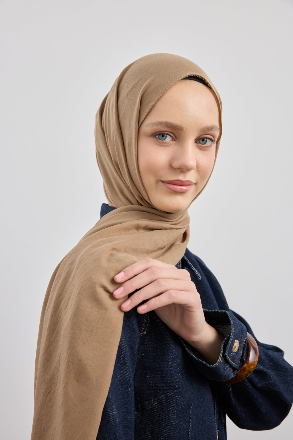 Organik Crash Şal Sütlü Kahve