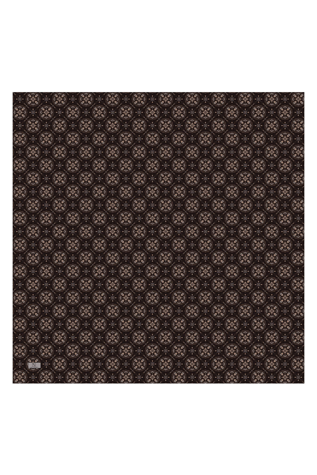 Pamuk Eşarp Medallion Kahve