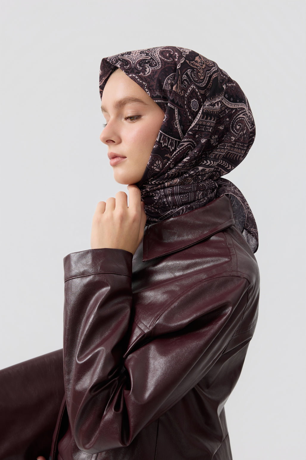 Pamuk Eşarp Tale Mürdüm