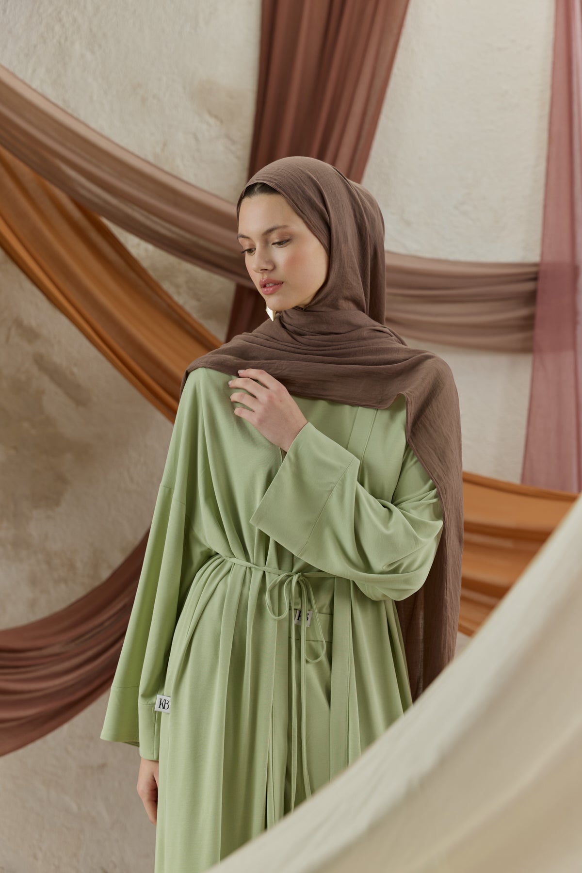 Soft Line Pamuk Şal Ağaç Kabuğu