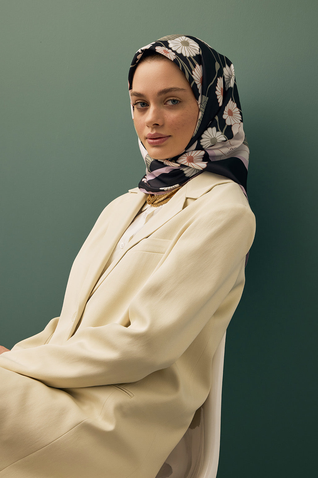 Twill İpek Eşarp Botanik