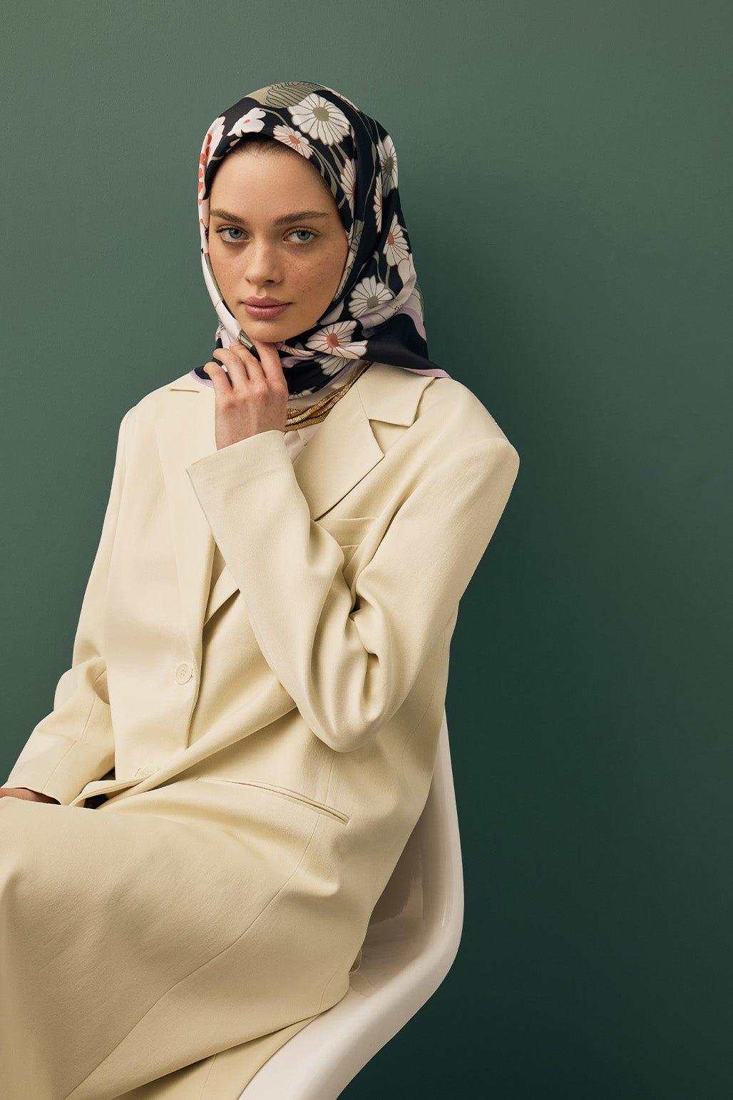 Twill İpek Eşarp Botanik