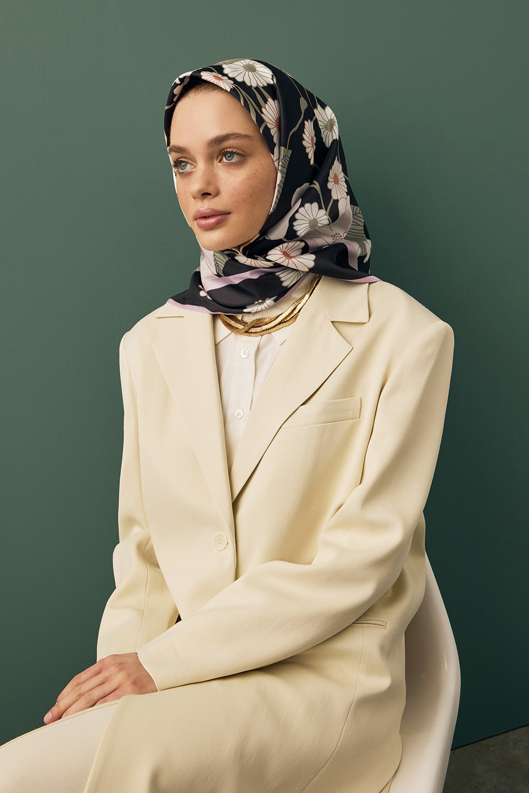 Twill İpek Eşarp Botanik