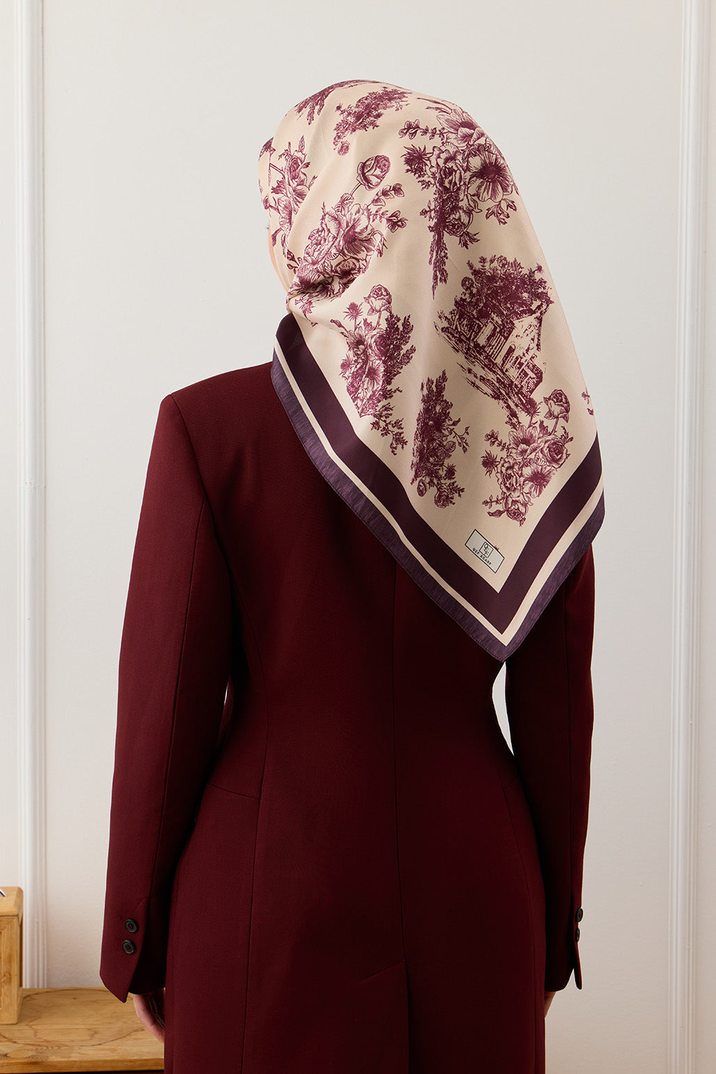 Bordo Twill İpek Eşarp