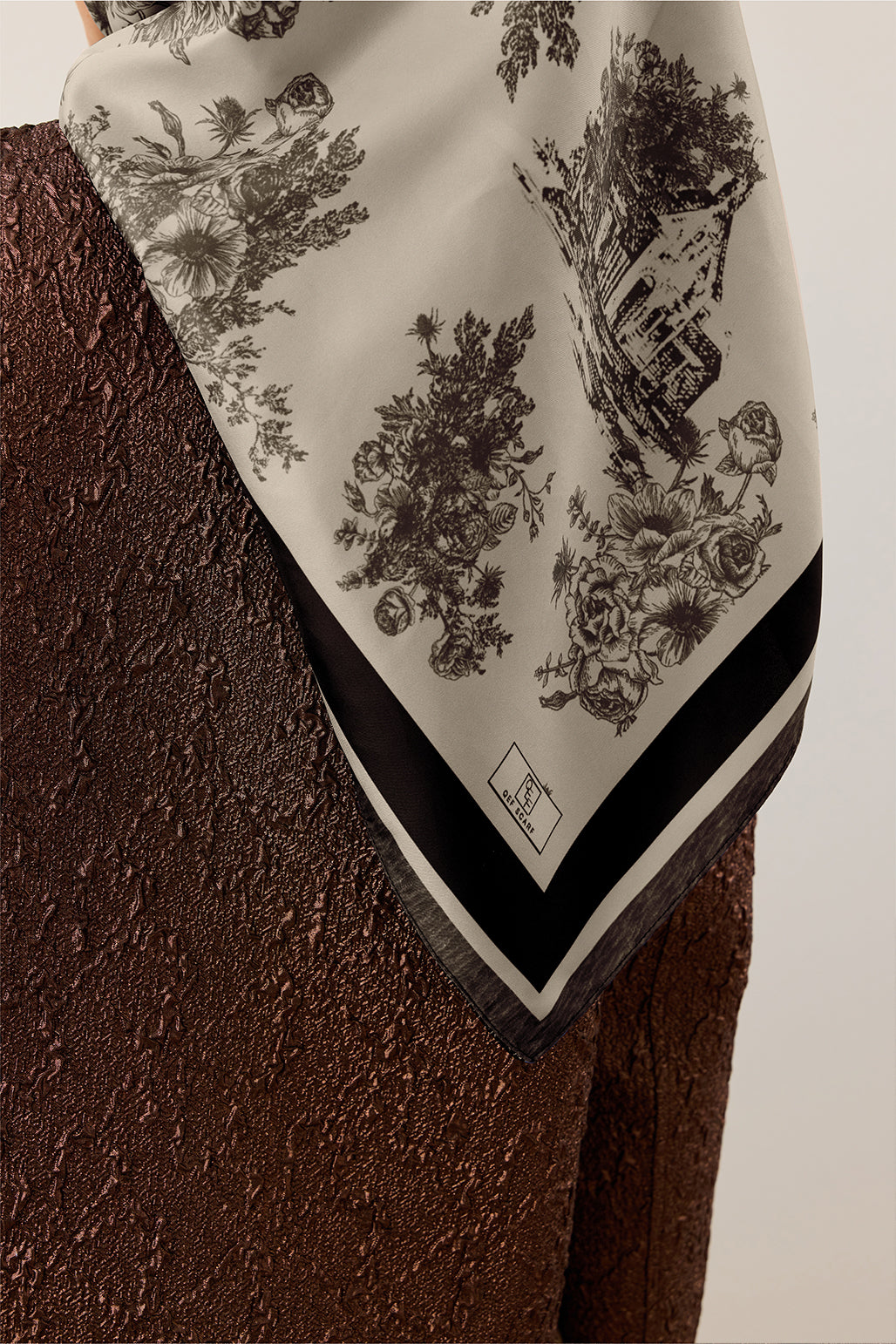 Siyah Eşarp Twill İpek