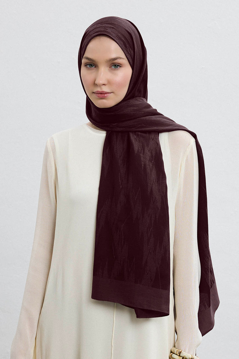 Cotton Line Şal Bordo