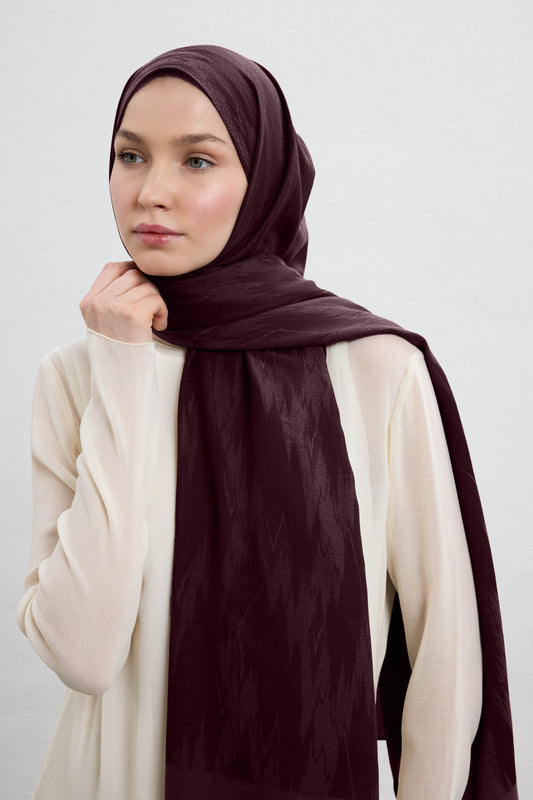 Cotton Line Şal Bordo