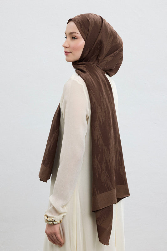 Cotton Line Şal Çikolata Kahve