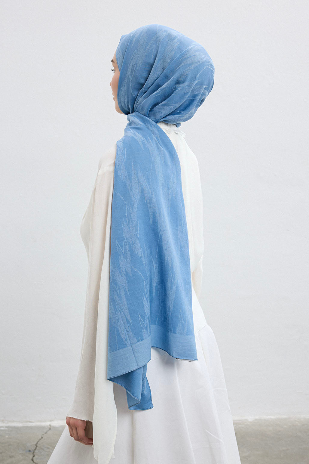 Cotton Line Şal Soft Mavi