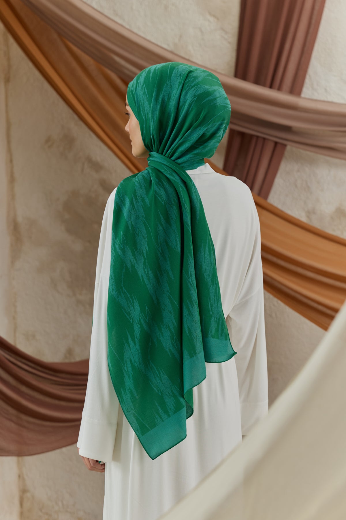 Cotton Line Şal Zümrüt Yeşili