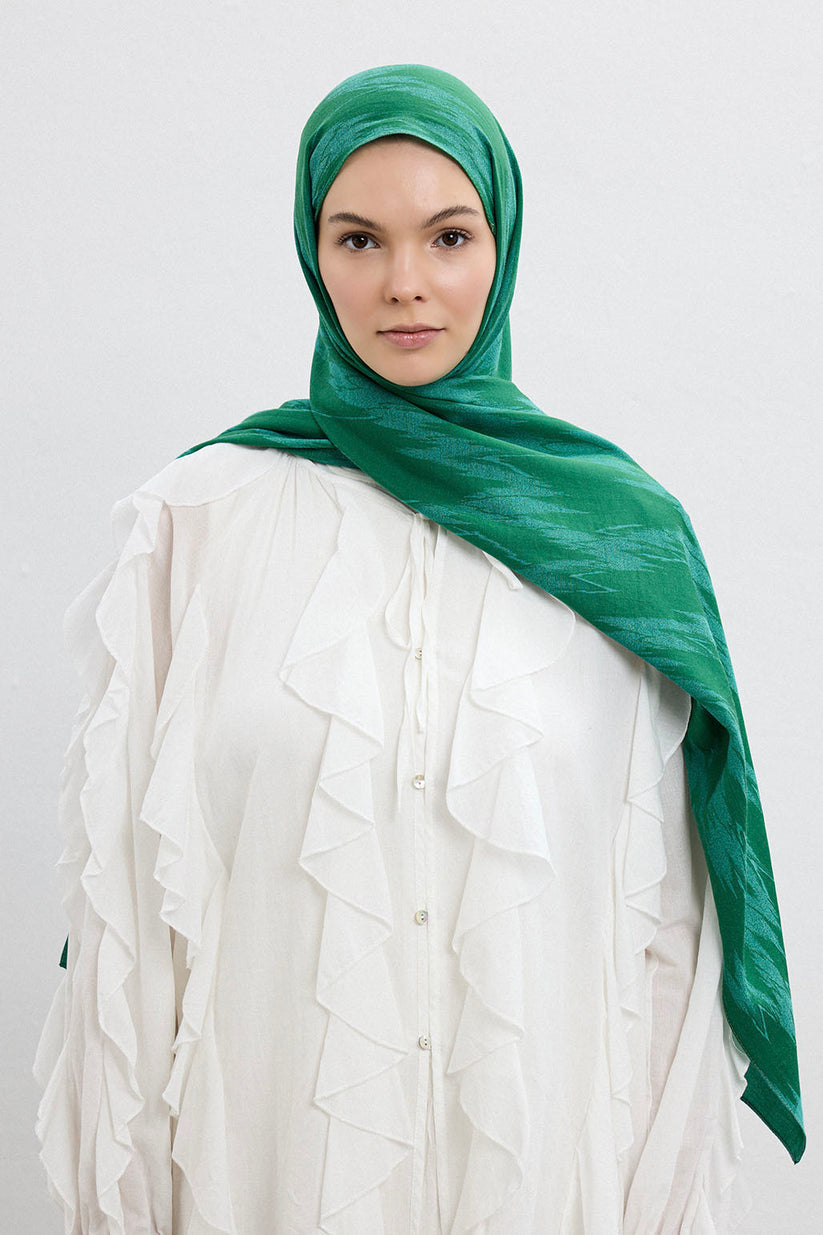 Cotton Line Şal Zümrüt Yeşili