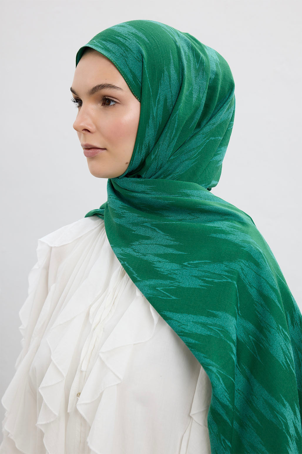 Cotton Line Şal Zümrüt Yeşili