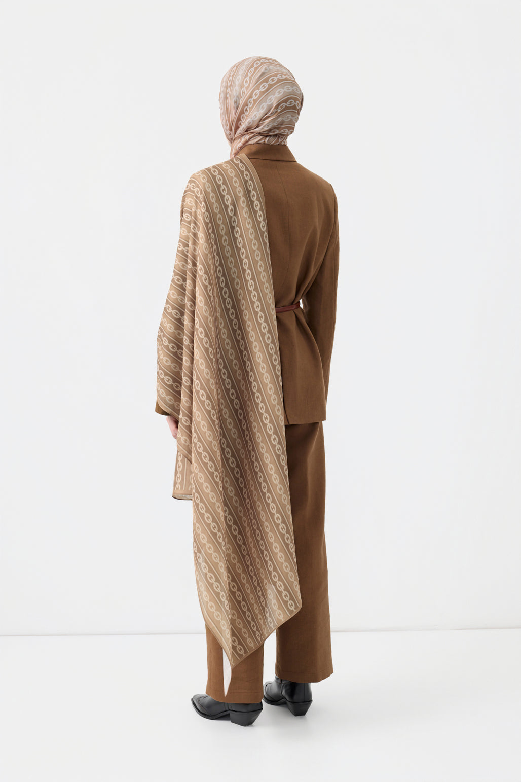 Cotton Twill Şal Chain Camel