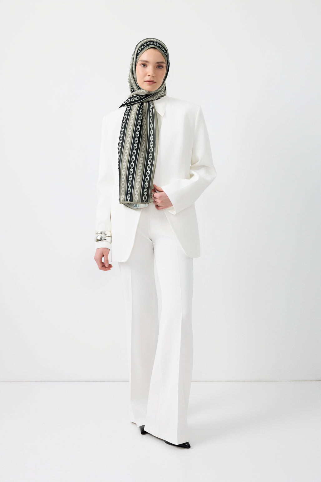 Cotton Twill Şal Chain Taş