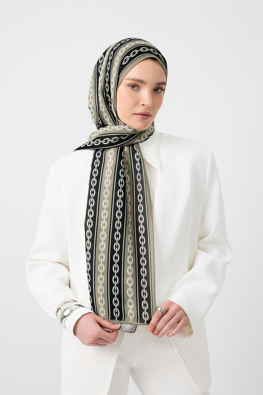 Cotton Twill Şal Chain Taş