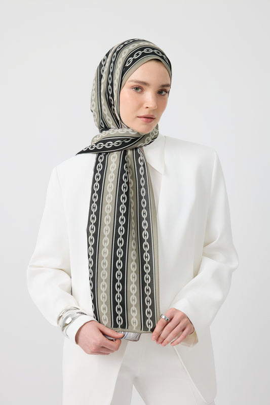 Cotton Twill Şal Chain Taş