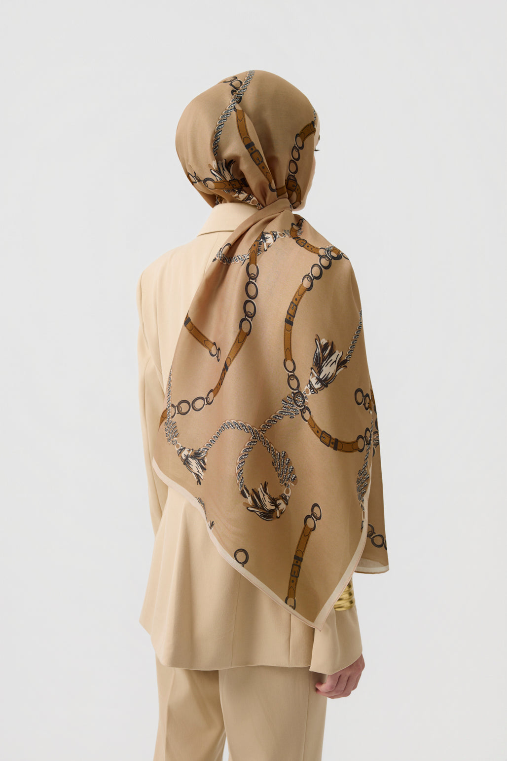 Cotton Twill Şal Linkage Camel