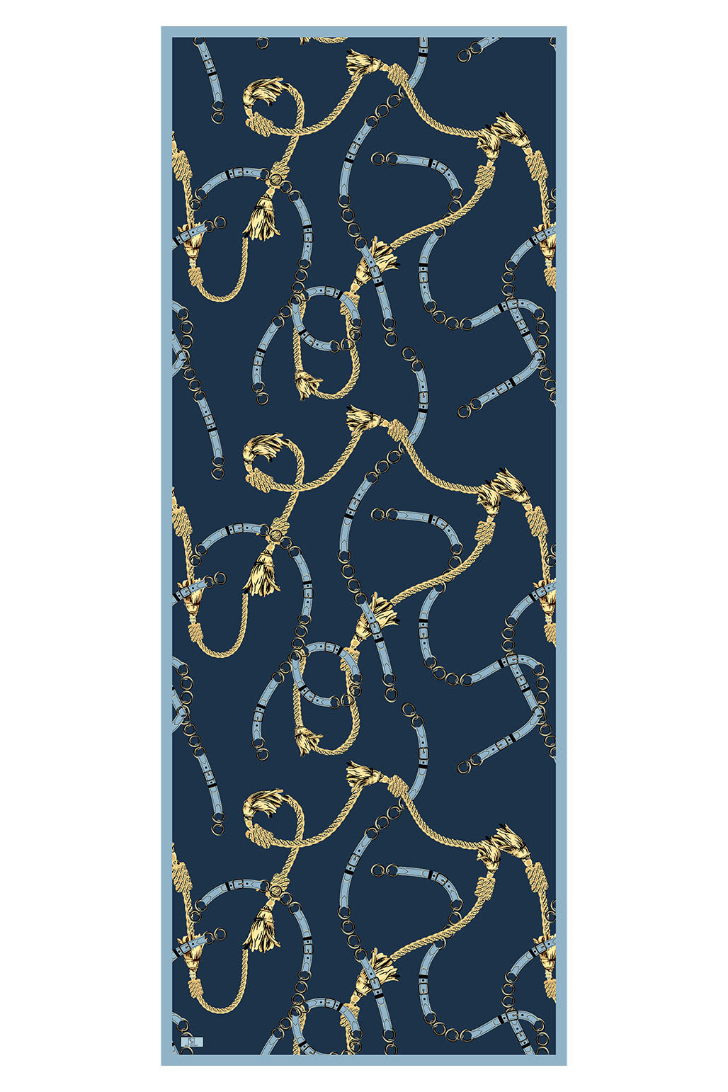 Cotton Twill Şal Linkage İndigo