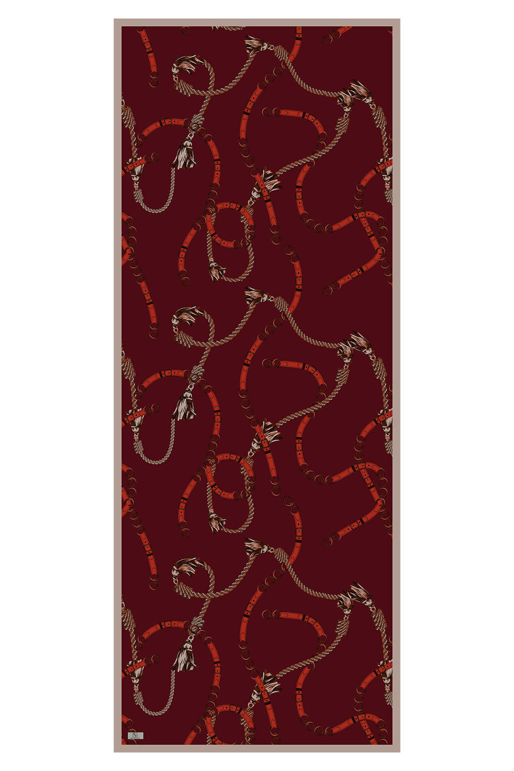 Cotton Twill Şal Linkage Kırmızı