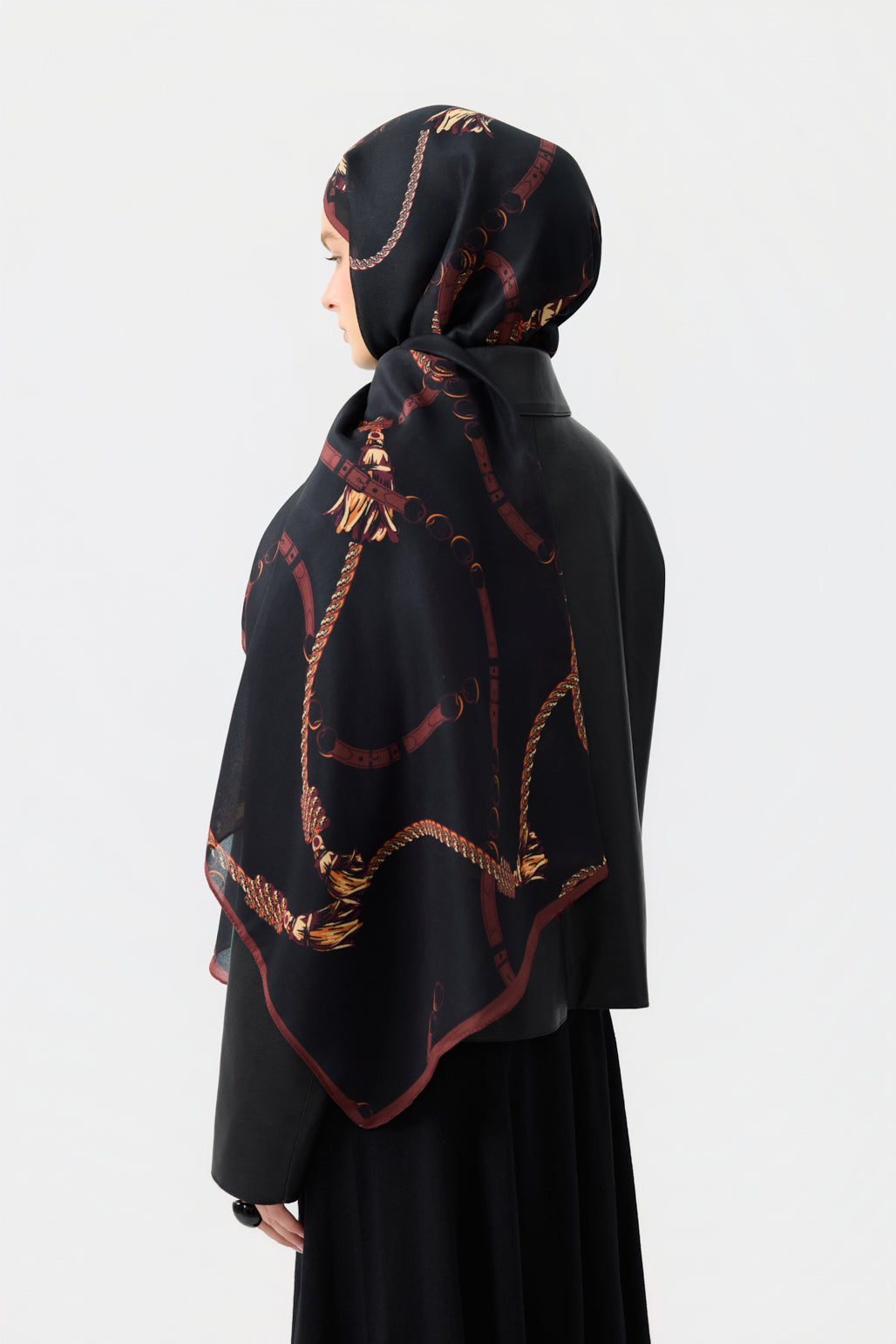 Cotton Twill Şal Linkage Kızıl Kahve