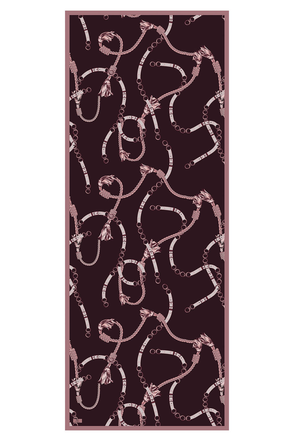 Cotton Twill Şal Linkage Mürdüm Eriği