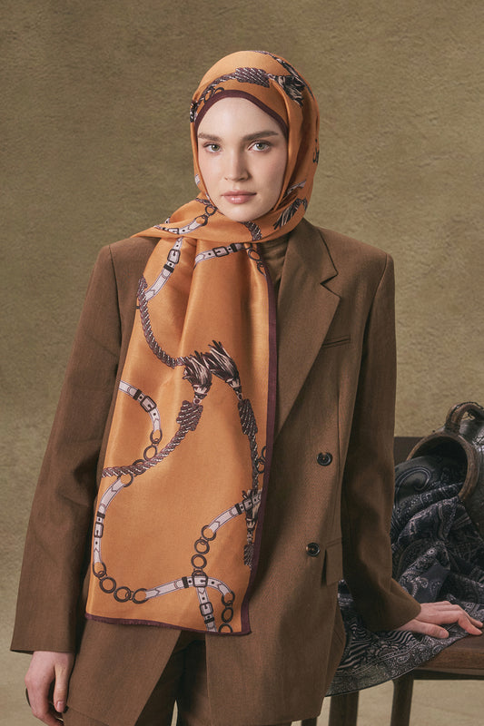 Cotton Twill Şal Linkage Orange