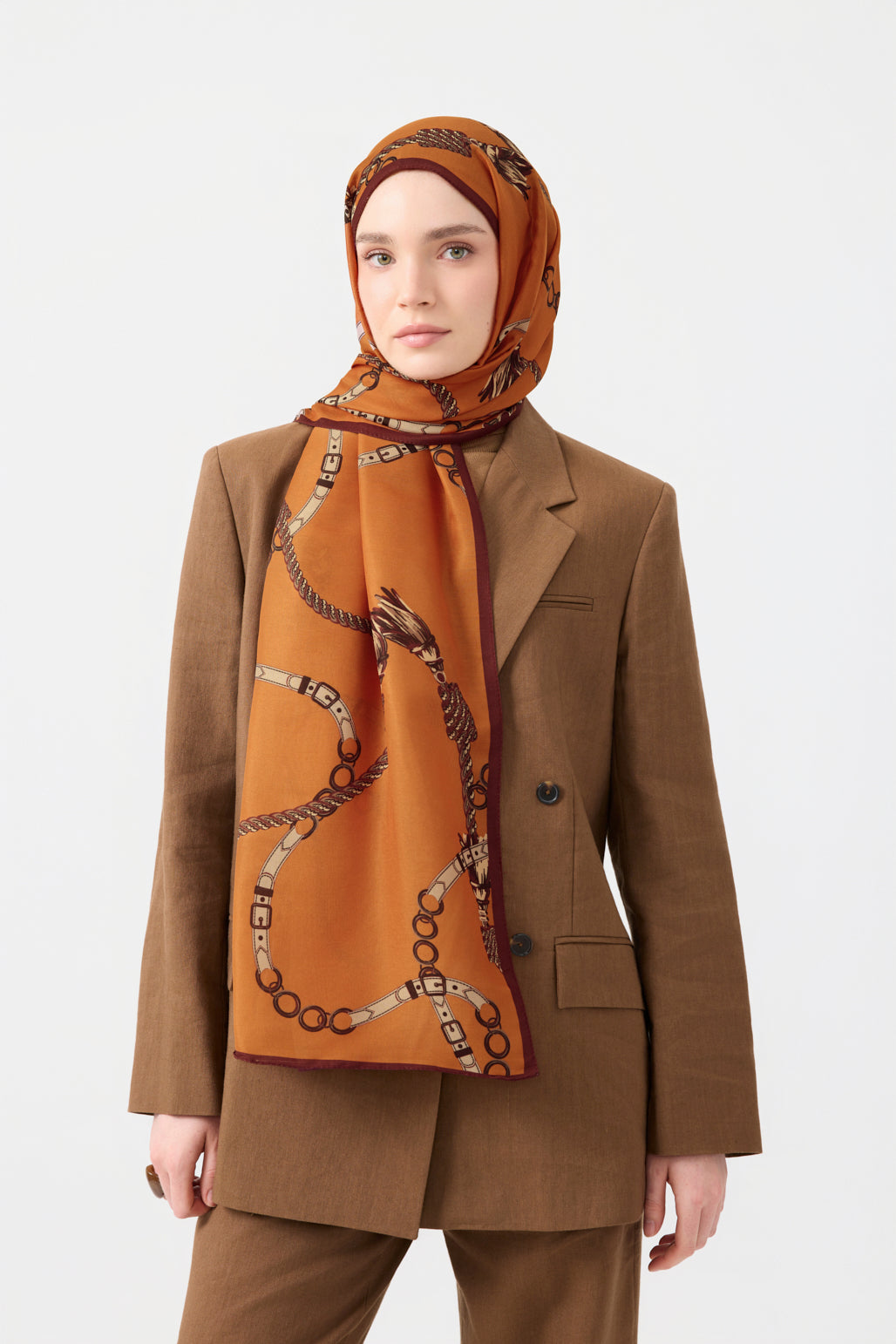 Cotton Twill Şal Linkage Orange