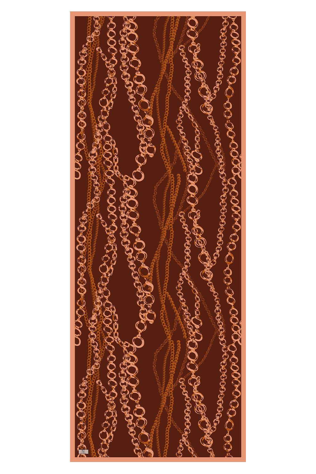 Cotton Twill Şal Loop Line Bordo