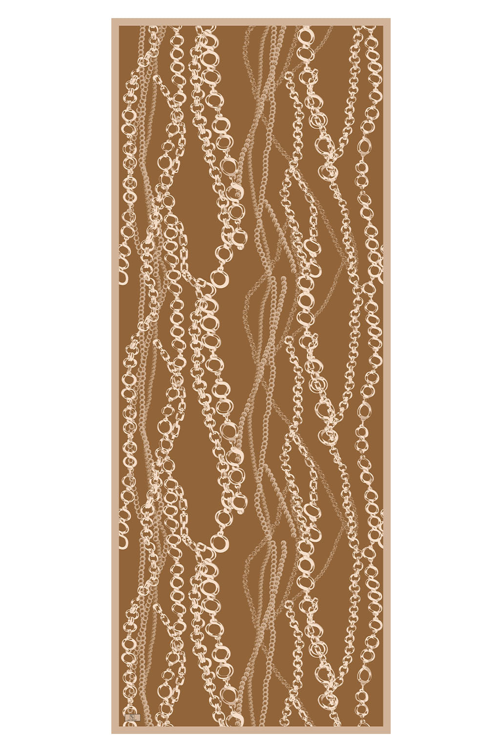 Cotton Twill Şal Loop Line Camel