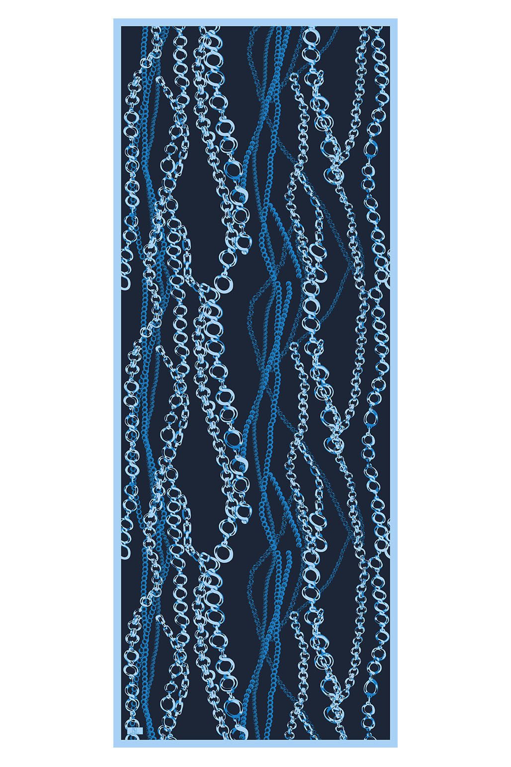 Cotton Twill Şal Loop Line İndigo