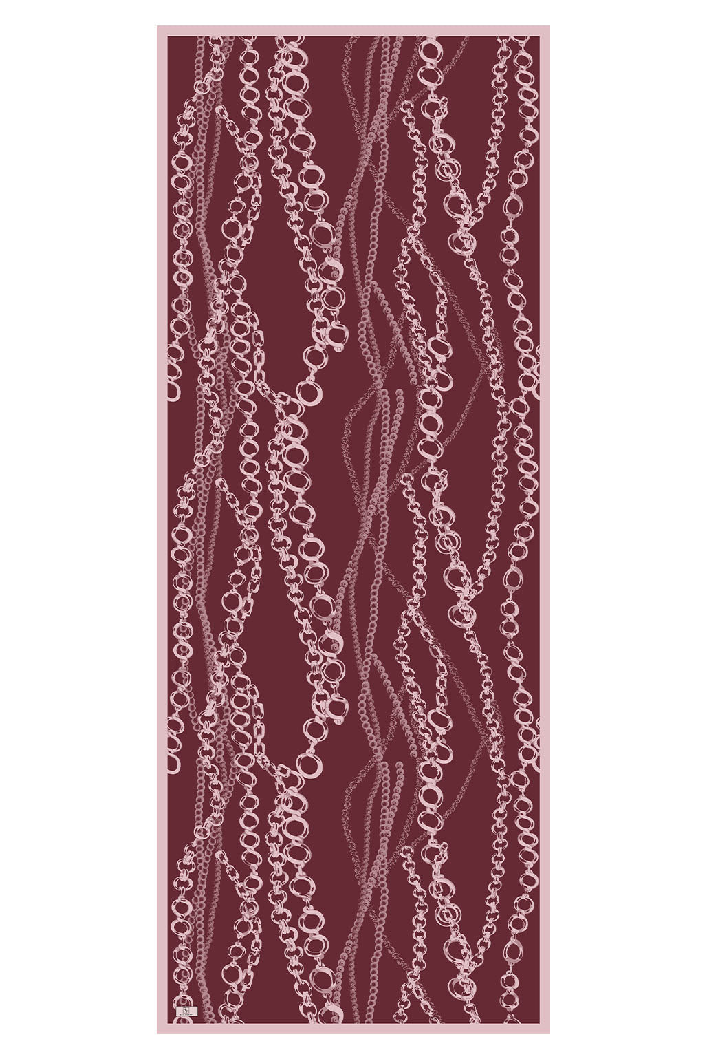 Cotton Twill Şal Loop Line Mürdüm Eriği