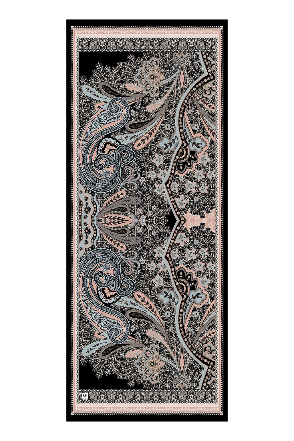 Cupra Prive Desenli Şal Blossom Somon