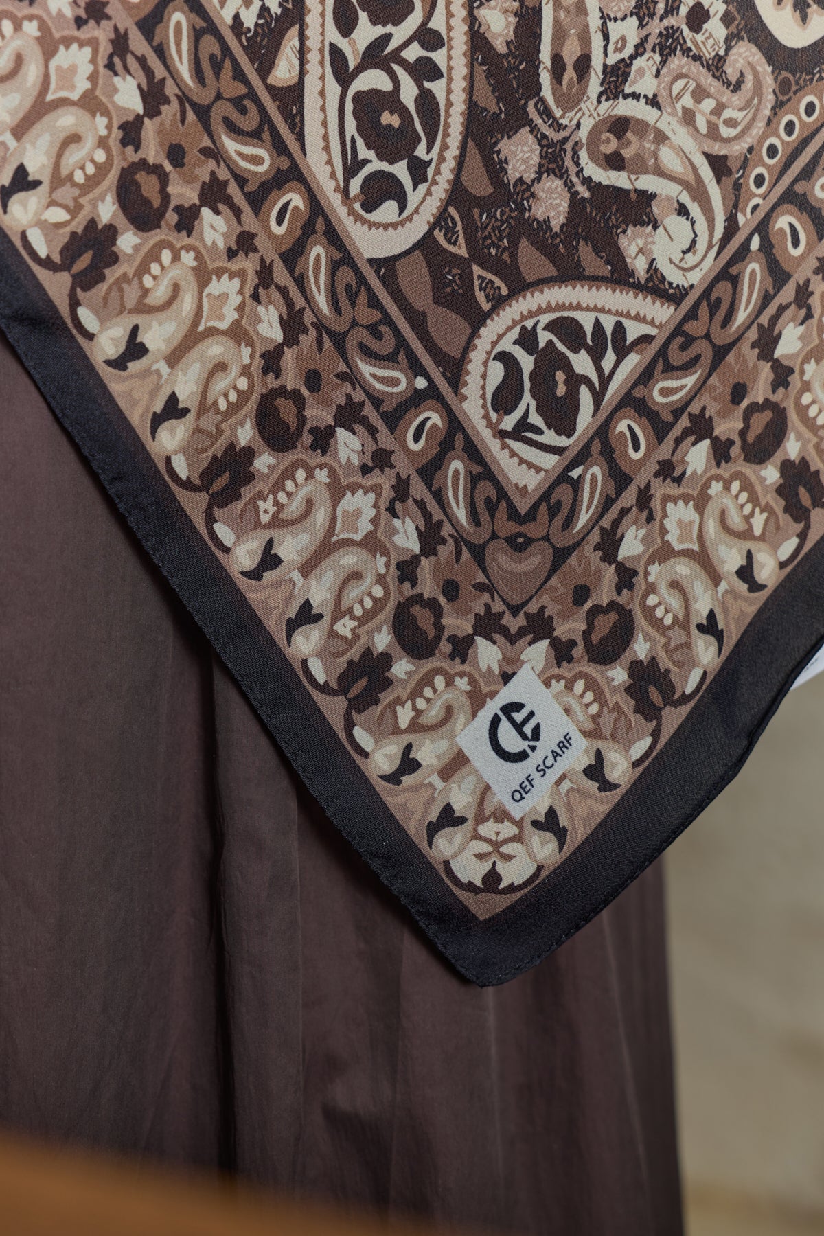 Cupra Prive Desenli Şal Saga Çikolata Kahve