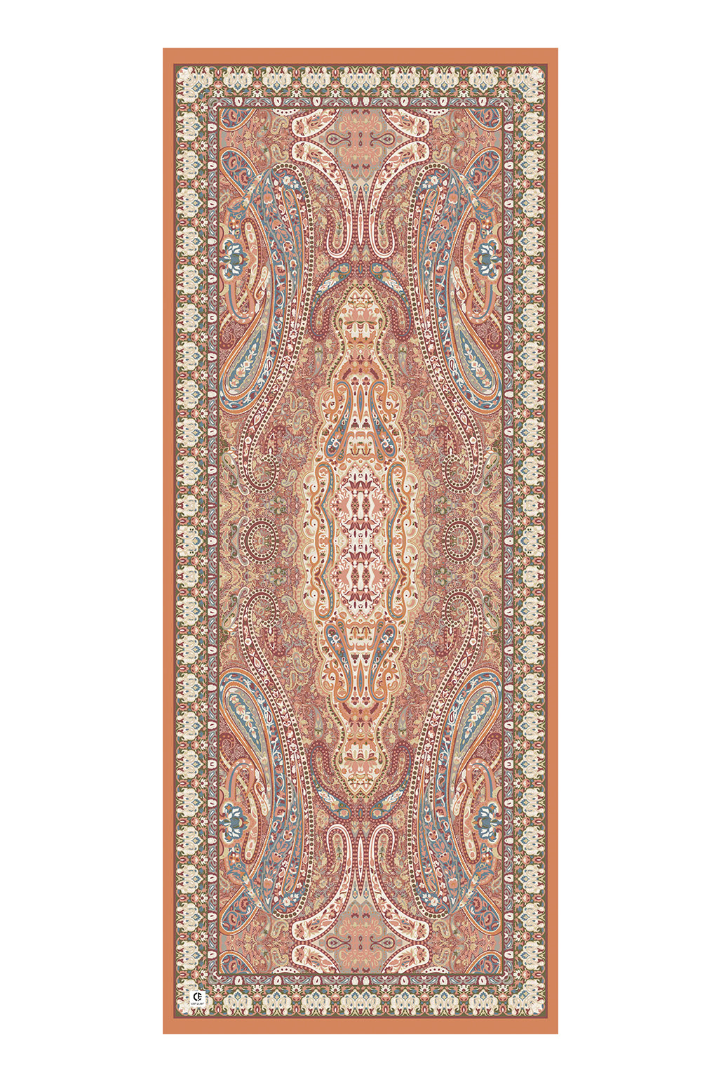 Cupra Prive Desenli Şal Saga Kiremit