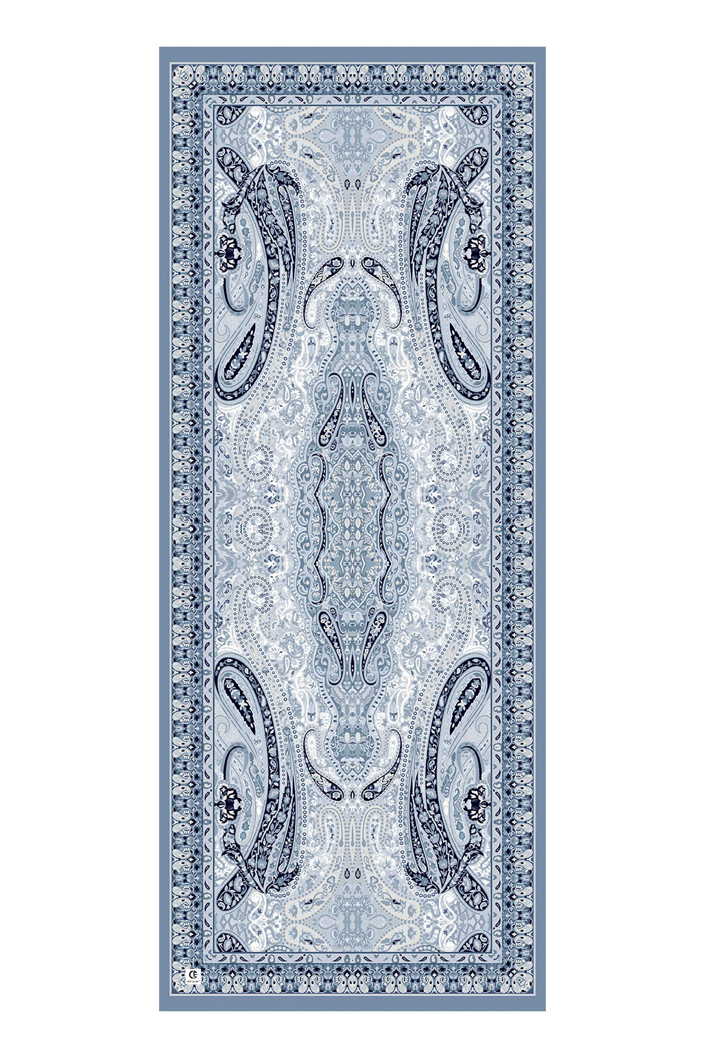 Cupra Prive Desenli Şal Saga Soft Mavi