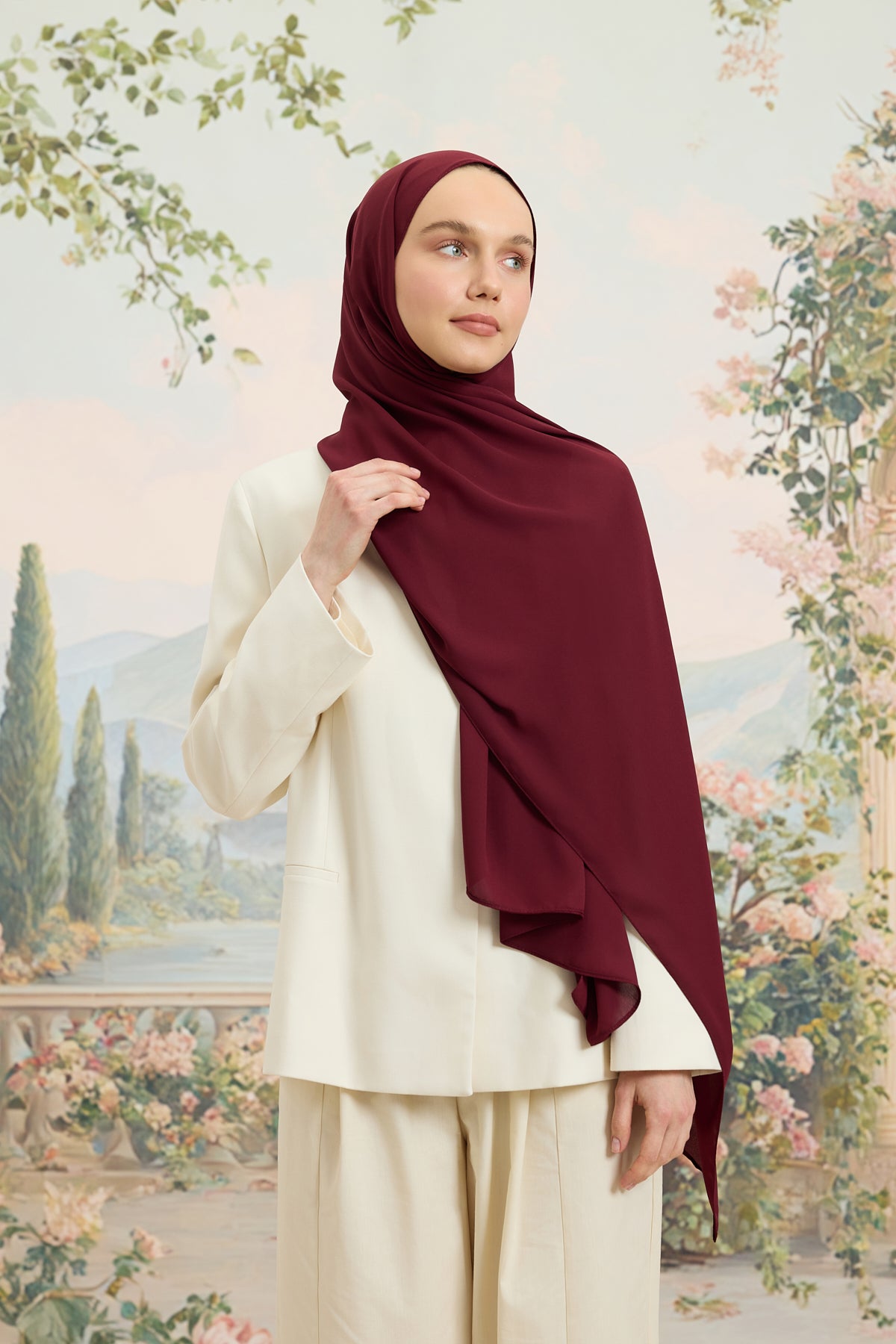 Daily Krep Şal Bordo