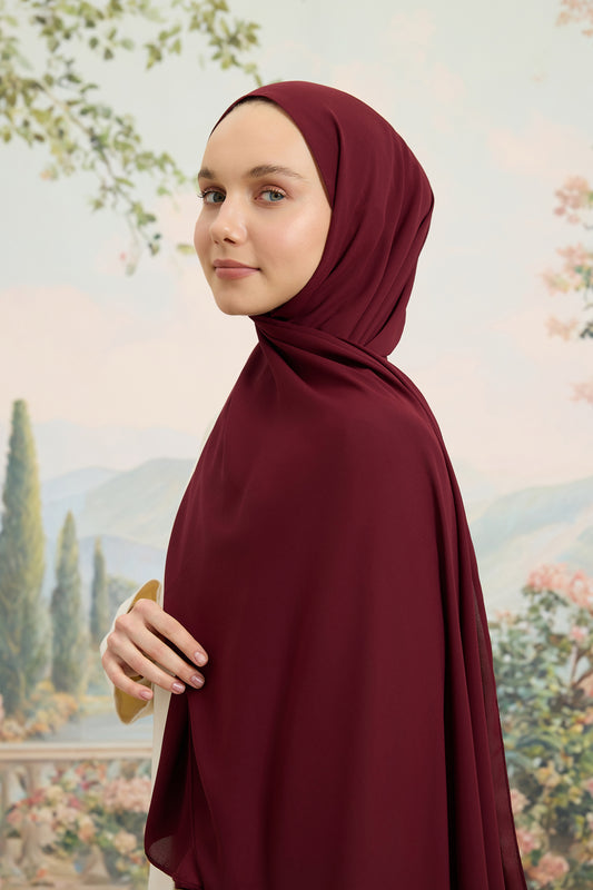 Daily Krep Şal Bordo