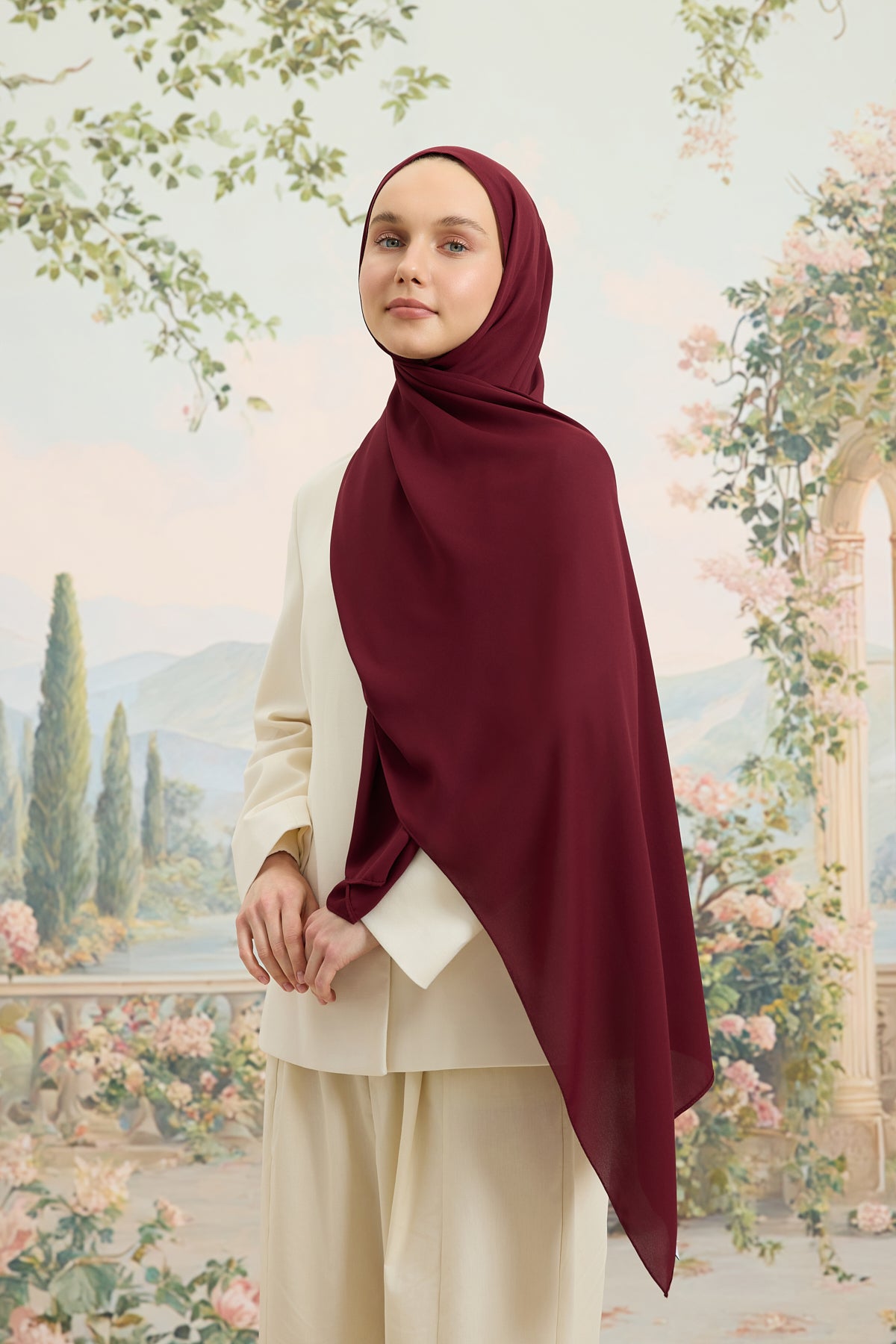 Daily Krep Şal Bordo