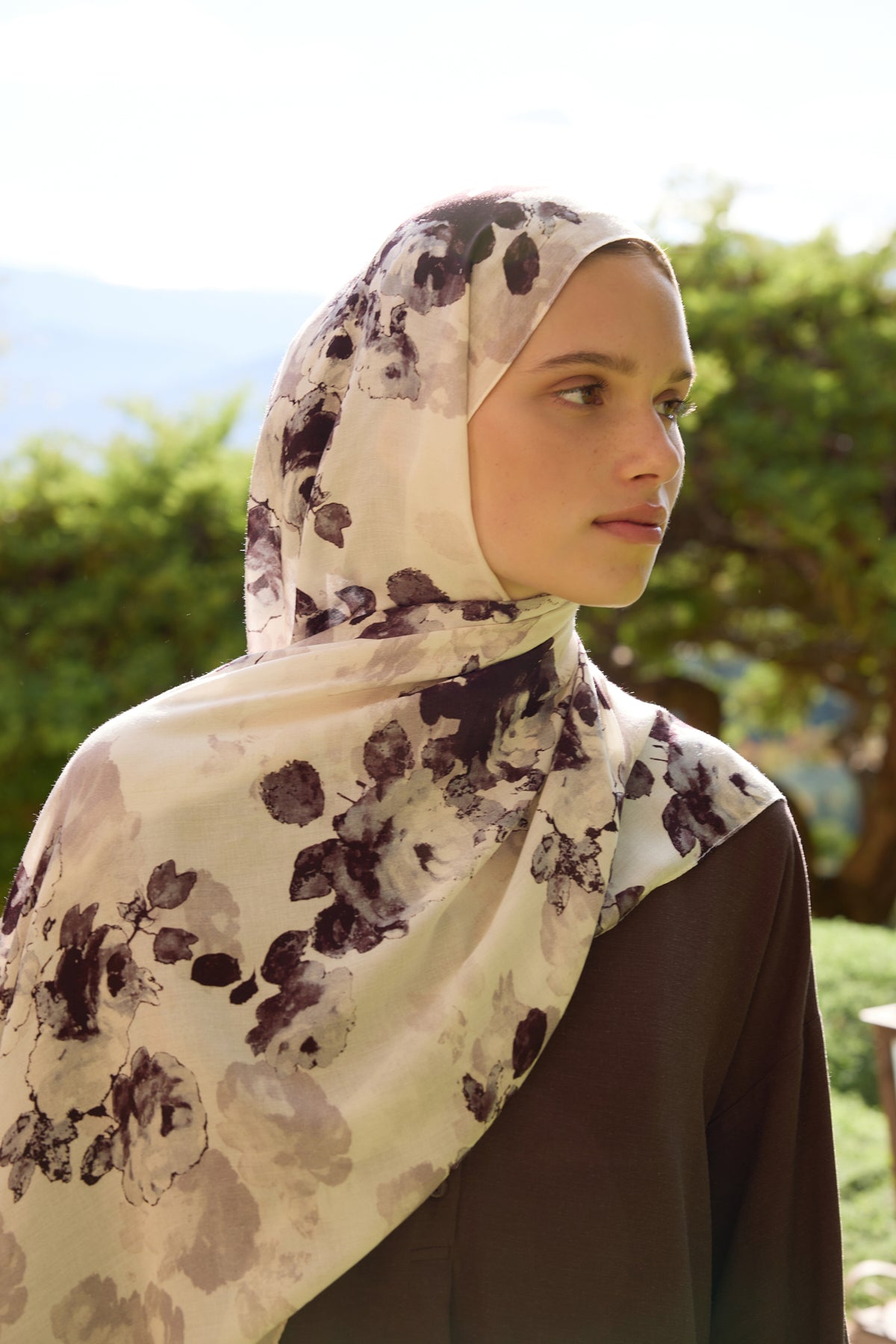 Deluxe Summer Flow Şal Soğuk Kahve