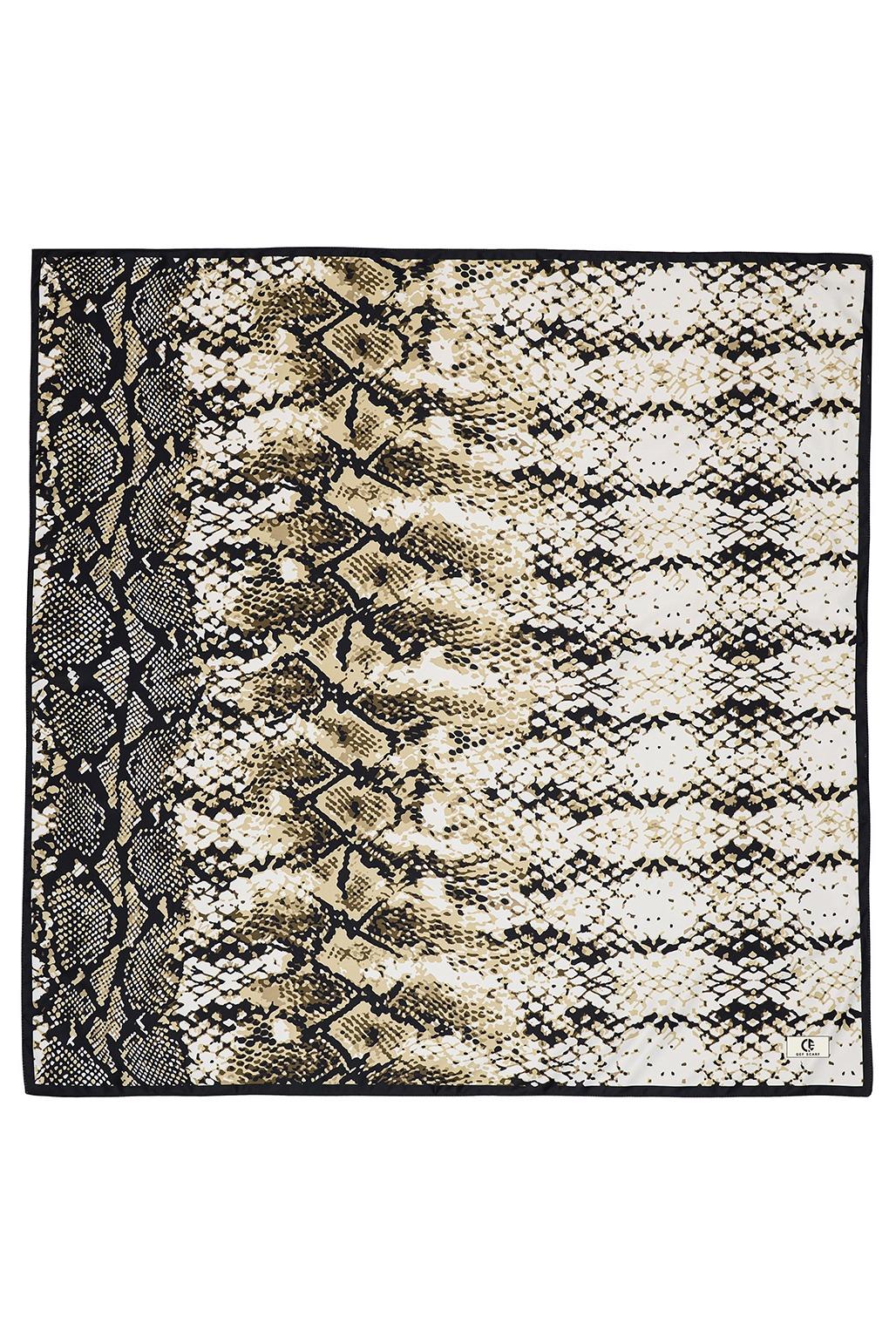 Desenli Twill İpek Eşarp Python