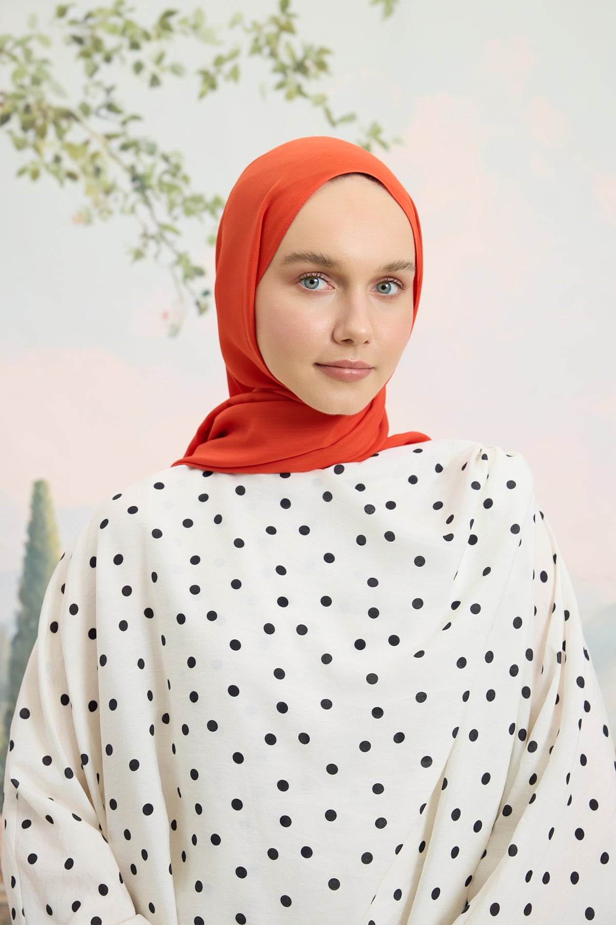 Floş Viskon Düz Şal Orange