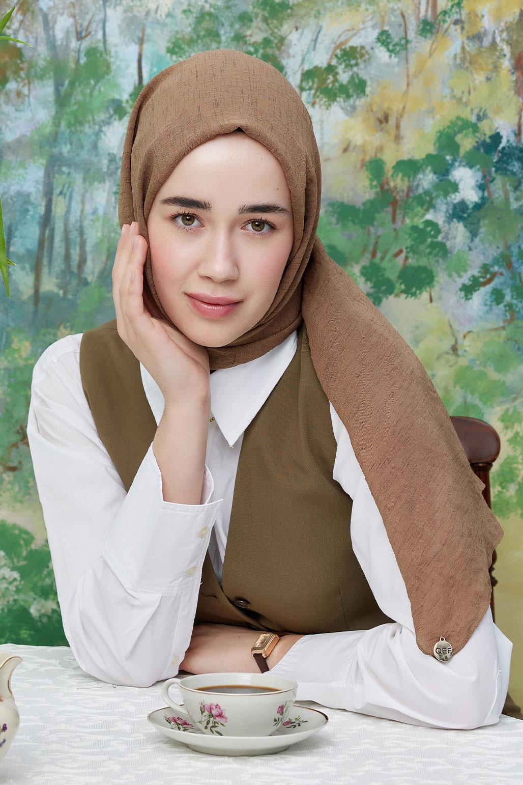 Light Touch Şal Kahve Qef Offical