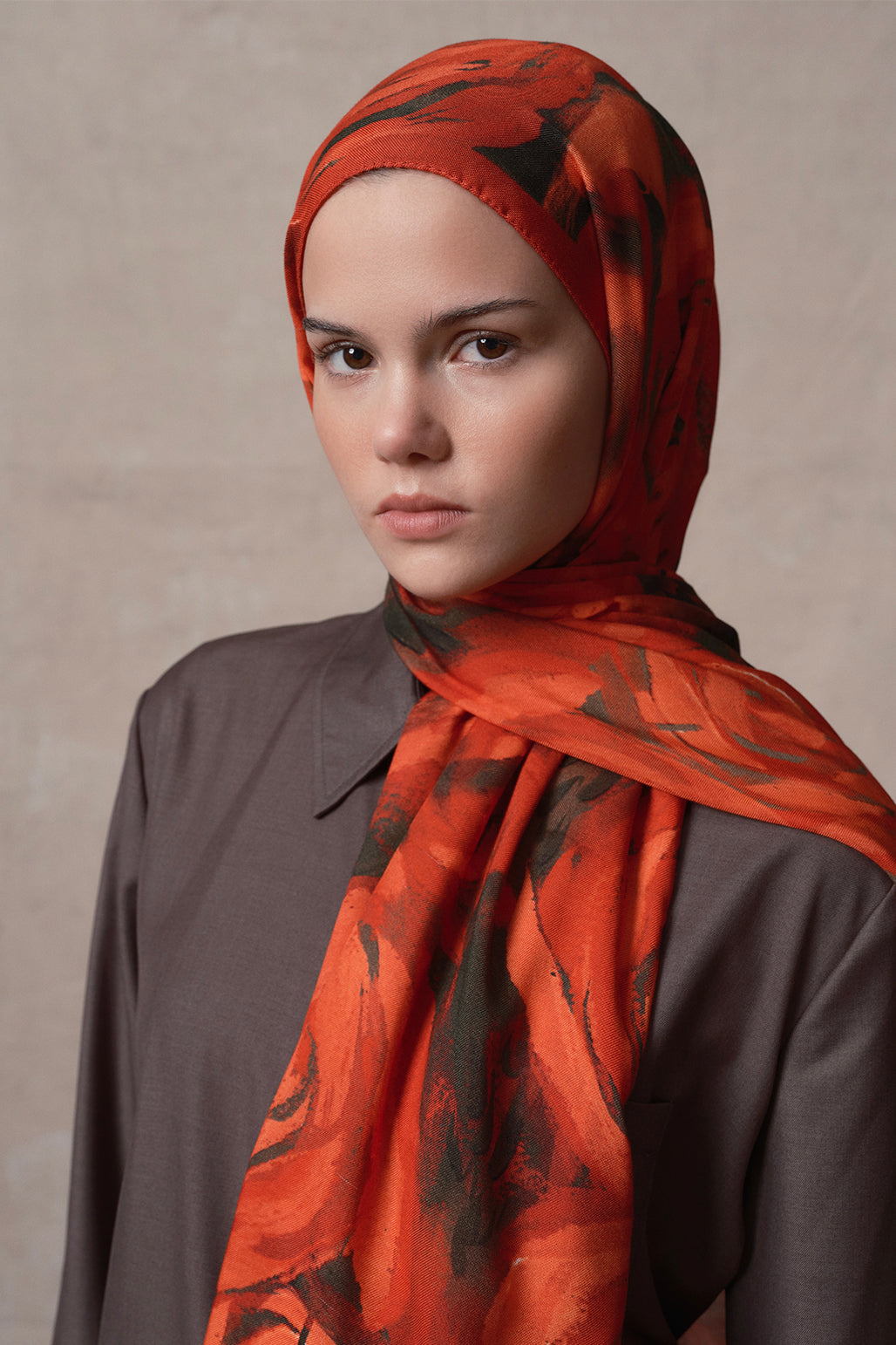 Modal Brush Şal Rose Kırmızı
